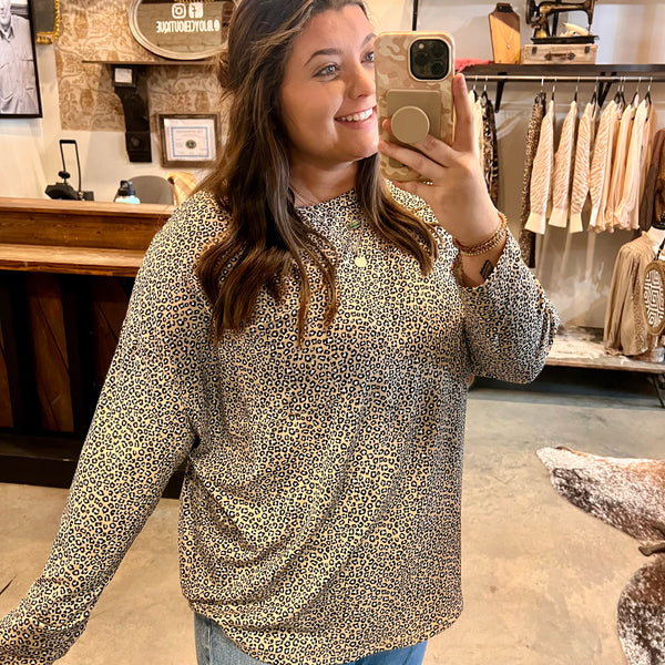 J Mini Cheetah Long Sleeve Top