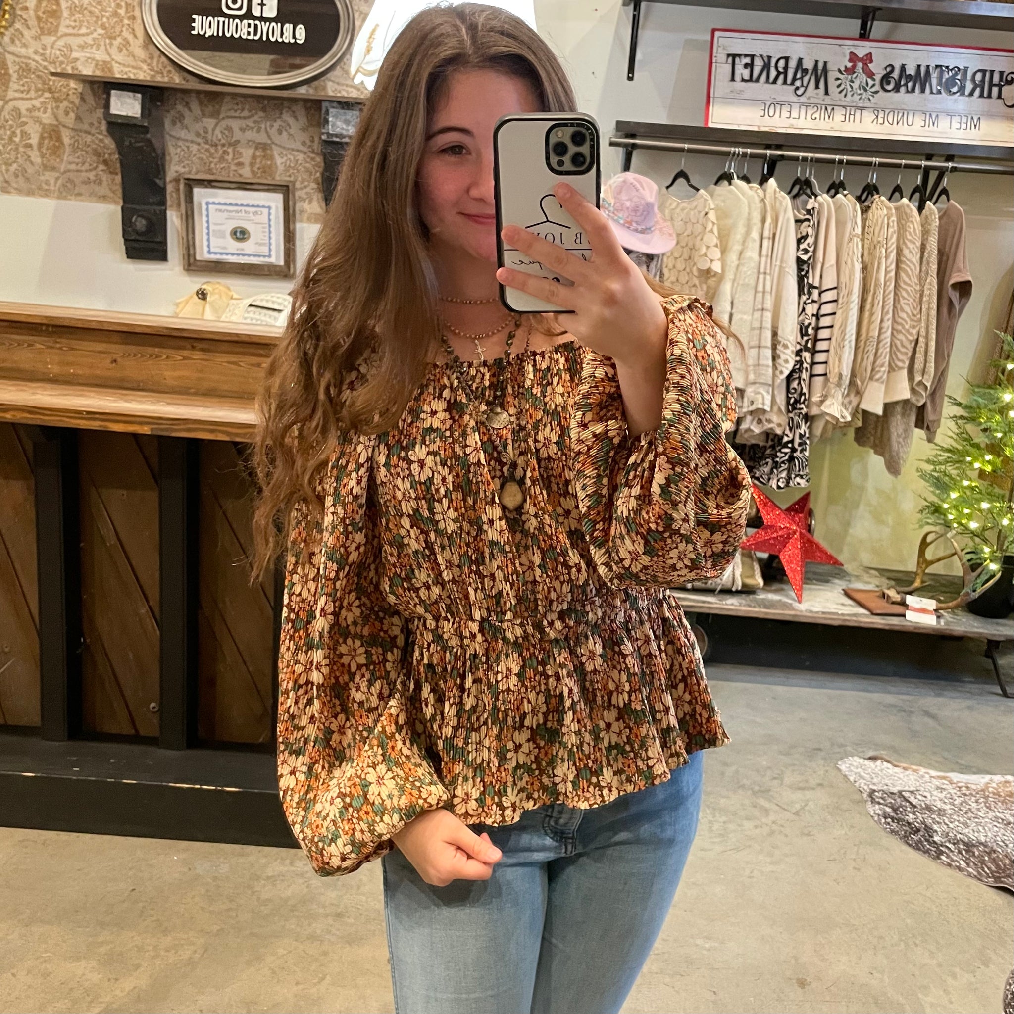 Retro Floral Top