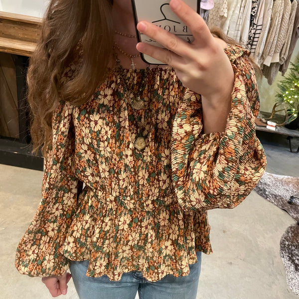 Retro Floral Top