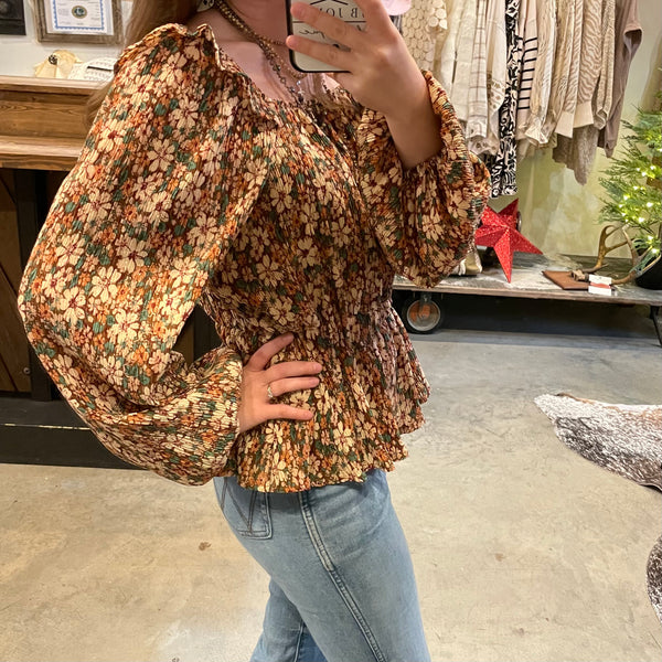 Retro Floral Top