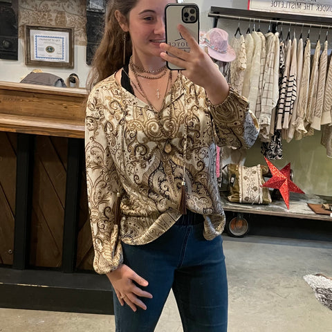 Paisley Silk Blouse